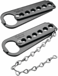 Safety Lockout, with chain, Red, Steel
