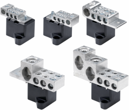 Splitter Trough Block Assembly, 600V 85A 14-1 kcmil, Brushed, Aluminum