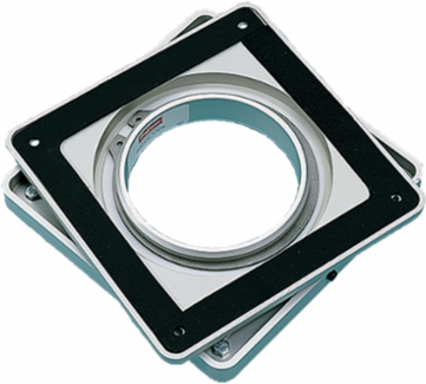Swivel for Pedestal with 350-Degree Rotation, 1.28x8.00x8.00, Anodized, Aluminum