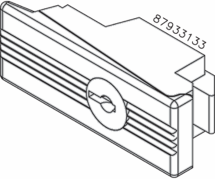 Replacement Tumbler Lock for Telephone Cabinet, 2.69x1.00x0.95, Plated, Steel