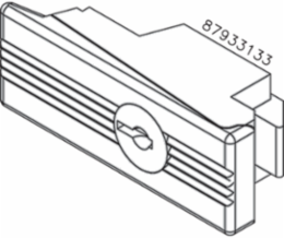 Replacement Tumbler Lock for Telephone Cabinet, 2.69x1.00x0.95, Plated, Steel