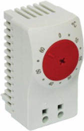 Temperature Control Switch, 2.36x1.30x1.62, Lt Gray, Plastic, Closed F