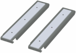 Universal Free-Stand Panel Gliders, 23.00x3.37x1.03, Gray, Steel