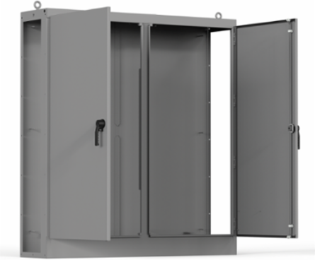 Universal Free-Stand Both Sides Open, 90.13x77.99x18.11, Gray, Steel