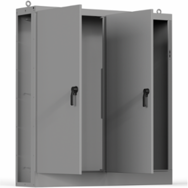 Universal Free-Stand Left Side Open, 90.13x78.5x24.13, Gray, Steel