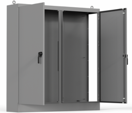Universal Free-Stand Right Side Open, 90.13x77.99x24.13, Gray, Steel