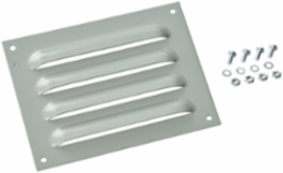Louver Plate Kit 8.19x9.50 Inch Gray ANSI 61 Steel 14 Gauge