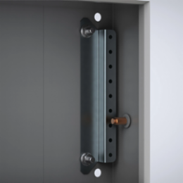Bottom Profile for DIN Rail Mounting, 6.42 x 1.38 x 0.52 Inch, Galvanized Mild Steel