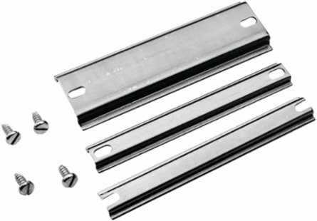 Compact DIN Type Rail 360mm Steel, 1mm Thickness, Plated Finish