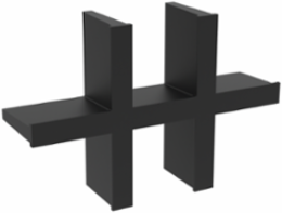Cable Entry Grommet Divider 70x45x18mm Black Plastic, IP66 Protection