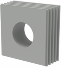 Cable Entry Grommet 20x20x18mm Plastic Gray, IP66, Lightweight 0.0045 kg