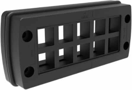 Cable Entry Plate, 81x70x19.6mm, Black, IP66 Protection, Polyamide Plastic