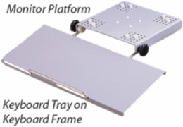 Compact Series 2 Keyboard Tray for Series 1, 2.4 lbs, Aluminum, IP55