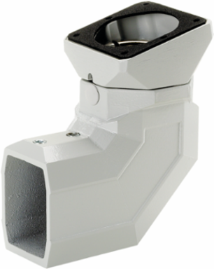 Compact Series 2 Flange Elbow Coupling, 15-Degree, Fits 45x60mm, Aluminum