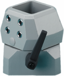 Compact Series 4 Flange Coupling 80x80mm Aluminum Lt Gray