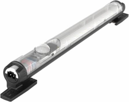 Compact LED Light 396x33x40mm, 550lm, Plastic, Black