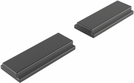 Compact LED Light Mounting Magnet 30x12x4mm, Black, Magnet
