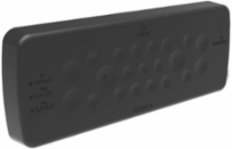 Cable Entry Plastic Plate, 58x150x12mm, 13 Entry, IP66, Black