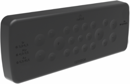 Cable Entry Plate Rectangular, 58x150x12mm, 16-1 Entry, Black, Plastic