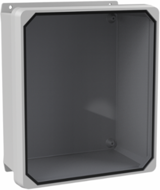 Flat Clear Cover with Latches Type 4X, 13.81x11.81x5.99 Inch, Fiberglass