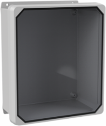Flat Clear Cover with Latches Type 4X, 13.81x11.81x5.99 Inch, Fiberglass