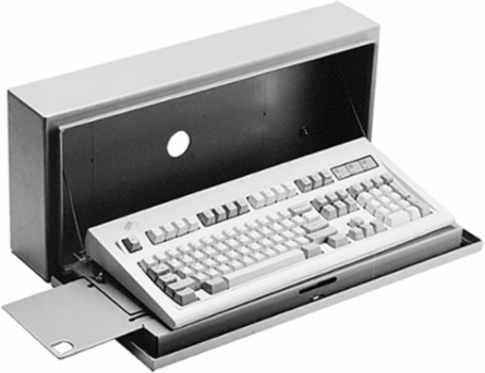 Keyboard Box 10.00x23.30x4.79 Inch, Steel, Gray, Type 4, Powder Coated