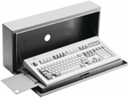 Keyboard Box 10.00x23.30x4.79 Inch, Steel, Gray, Type 4, Powder Coated