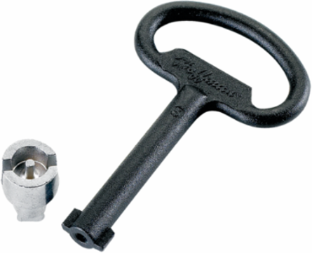 Lock Insert Double Bit with Key, Textured Black Mild Steel, 0.16 lbs