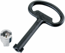 Lock Insert Double Bit with Key, Textured Black Mild Steel, 0.16 lbs