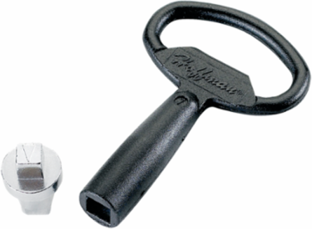 Lock Insert 7mm Square Textured Black Mild Steel with Key