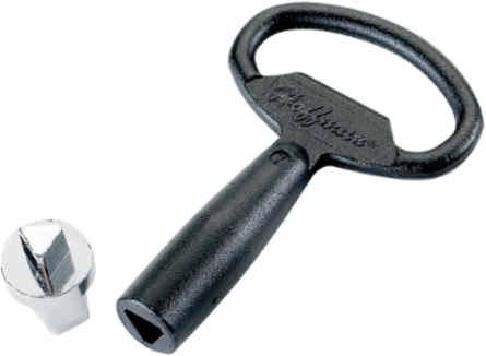 Lock Insert 7mm Triangle Black Textured Mild Steel