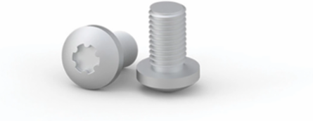 Screws For Clip-On Cage Nuts, CNS, 12x12x12mm, Zinc Plated, Mild Steel, M6