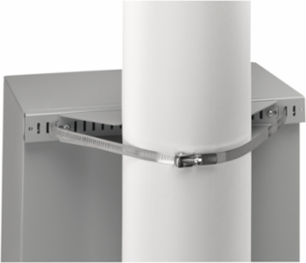Concept Pole-Mount Kit for 12 Inch Enclosure, Stainless Steel, Gray