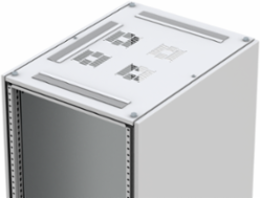 Ventilated Cable Roof Plate, 800 x 600 mm, Mild Steel, RAL 7035