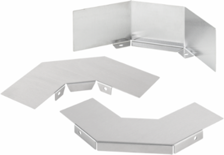 Divider 90-Degree Elbow CleanTray Outside Cover, 4 Inch x 4 Inch, Stainless Steel
