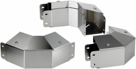 Clean Tray 90-Degree Elbow, 4 Inch x 4 Inch, Brushed SS304