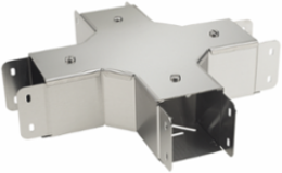 CleanTray Cross Fitting, 4 Inch x 4 Inch, Brushed Stainless Steel 304, NEMA Type 1