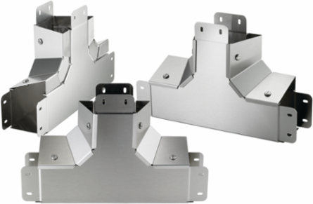 CleanTray 90-Degree Tee Inside Cover, 4 Inch x 4 Inch, Brushed SS304