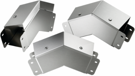 45-Degree Elbow Outside Cover CleanTray, 4 Inch x 6 Inch, Stainless Steel