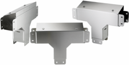 CleanTray 90-Degree Tee Outside Cover Sloped, 4 Inch x 6 Inch, Brushed SS304