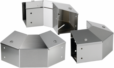 CleanTray 90-Degree Elbow Top Cover, 6 Inch x 6 Inch, SS304 Brushed