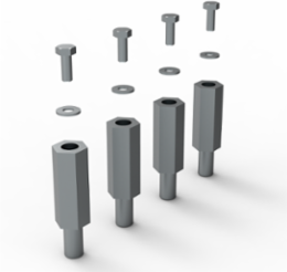 Spacer Kits, CVK, 32x22x19mm, Zinc Plated, Mild Steel