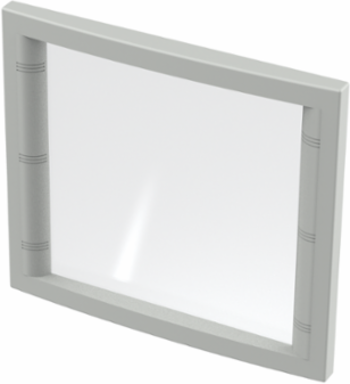 Concept Fixed Window Kit Type 4, 310x360mm, Clear Polycarbonate, Aluminum