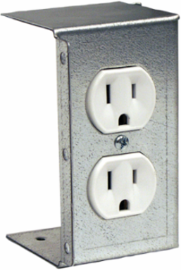 Duplex Outlet Kit - 15 Amp, Galvanized Mild Steel, 0.8 lb