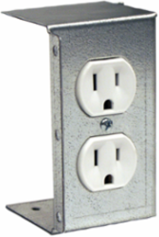 Duplex Outlet Kit - 15 Amp, Galvanized Mild Steel, 0.8 lb