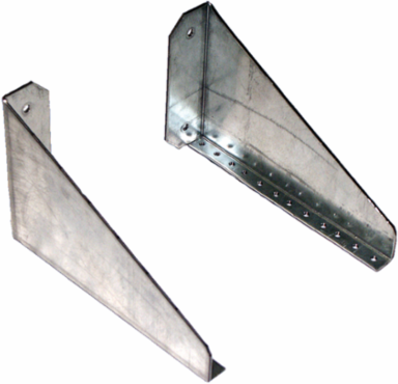 Equipment Rack Angles 4RU, Galvanized Steel, For 36-48 Inch Cabinets