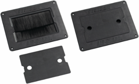 Flush-Mount Floor Brush Kit 1-Piece, 5 x 7 Inch, Black, ABS, 2.2 lbs