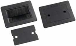 Flush-Mount Floor Brush Kit 1-Piece, 5 x 7 Inch, Black, ABS, 2.2 lbs