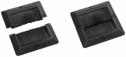 Floor Brush Kit 2-Piece, 6 Inch x 6 Inch, Black Plastic, Lightweight