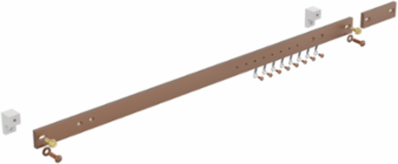 Horizontal Ground Bar Kit 1.00 x 19.25 Inch Polished Copper